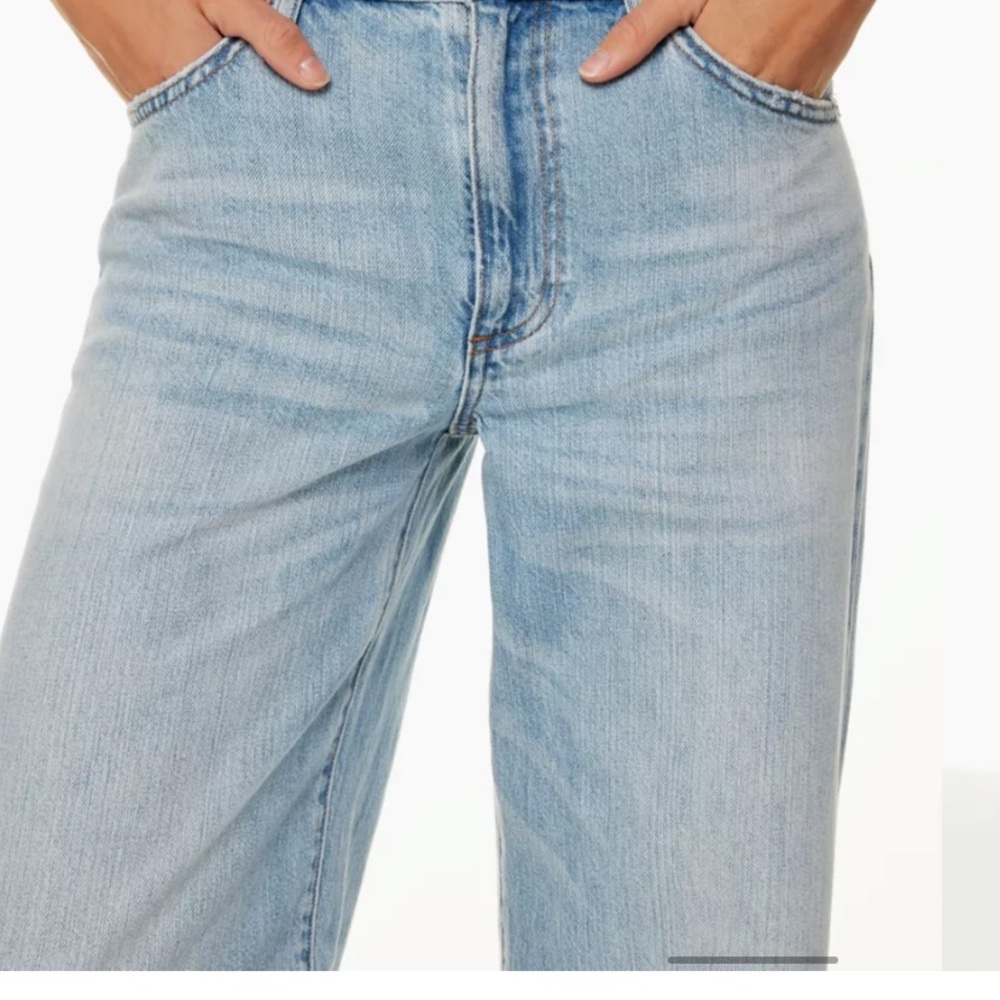 Denim Forum Light Blue Wide Leg Jeans - Picture 3 of 12
